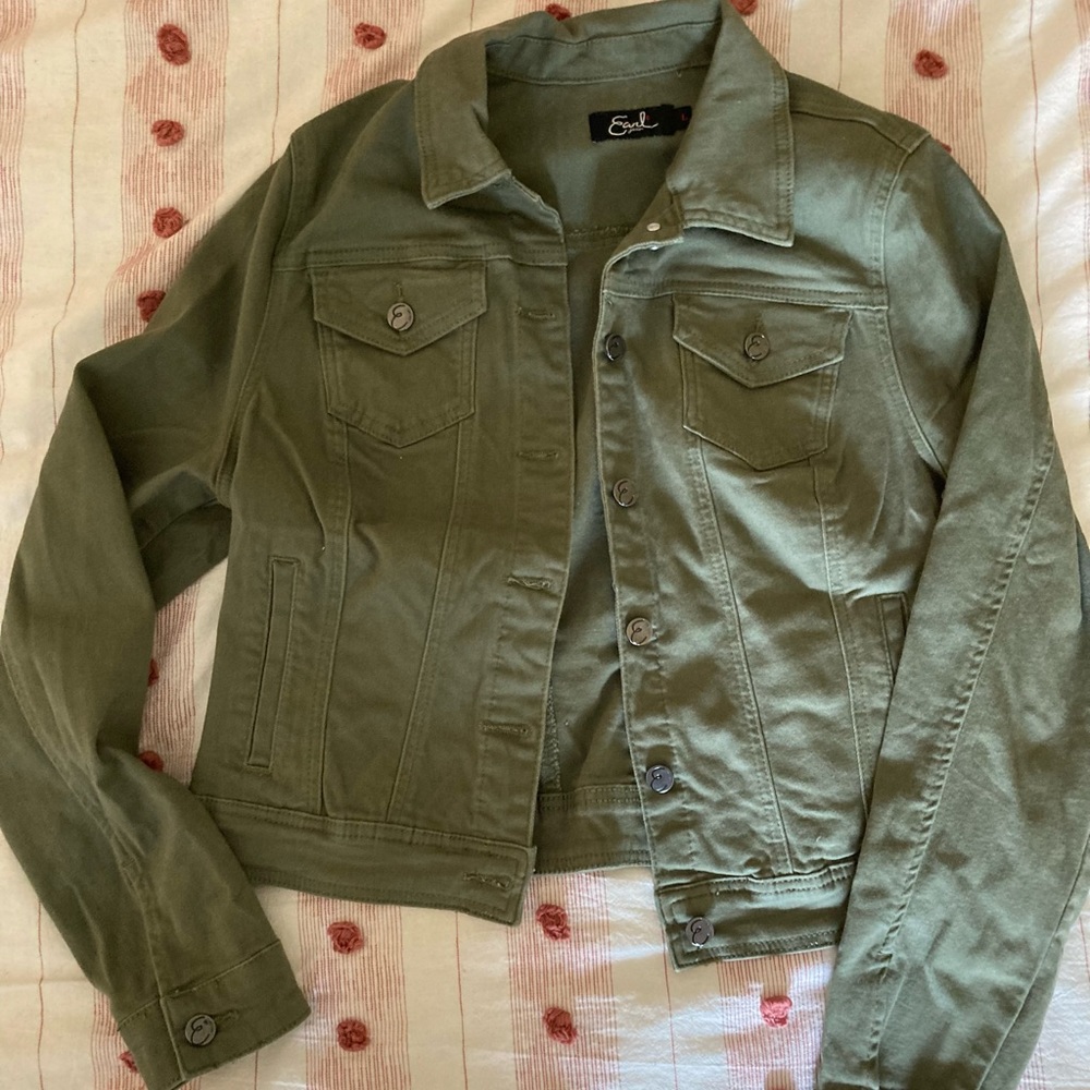 Army Green Denim Jacket